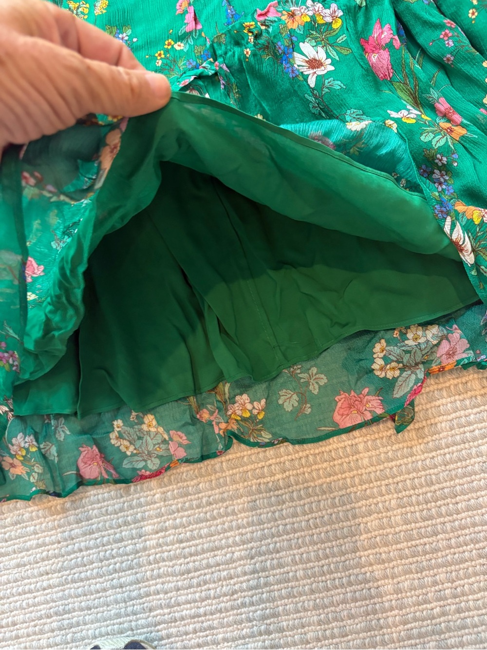 Boden Green Floral Maxi Dress - Picture 7 of 14